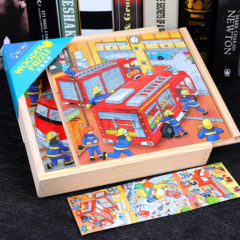 $7.23 Children's wooden box jigsaw puzzle kindergarten ...
