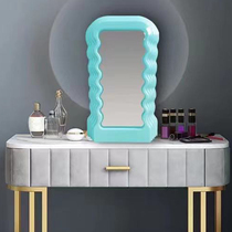  Italian net celebrity wave mirror Quan Zhilong with the same ins style middle-aged memphis mirror art desktop makeup mirror