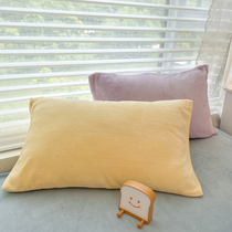 A pair of pillowcases winter coral velvet single pillowcase thickened warm milk velvet single double pillowcase 48 × 74cm