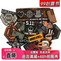 5 11 tactical vest Velcro waterproof pvc rubber vest armband 511 military fans accessories embroidery panda badge