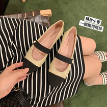  Grape mother Studiolee French retro small thick heel summer round head pearl one-word belt Mary Jane single shoe women