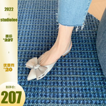 Grapes moms tudiolee fairy wind butterfly knots small and flat flat single shoe pointed shallow mouth rear empty sandals
