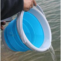 Car wash bucket folding bucket art large car retractable portable outdoor car silicone fishing bucket
