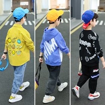 (Special Price Clearing House) Boy Clothing Boy Suit Spring Autumn Clothing 2022 New CUHK Children Sports Casual Han Edition Tide