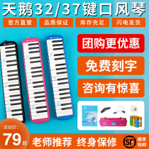 Swan card 37 key mouth organ 32 key mouth organ 32 key mouth organ for beginners children professional musical instrument blowout box