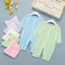 Baby Modale Conjoined Clothes Summer Newborns Early Spring Clothes Baby Air Conditioning Pajamas Pyjamas Summer Clothing Spring Dress Suit