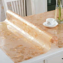 PVC table cloth anti-oil and anti-burn soft plastic glass tablectable cloth table cushion frosted water crystal plate