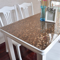 Custom anti-scalding leave-in scrub pvc table cloth Coffee table mat table mat Color soft glass tablecloth plastic table mat