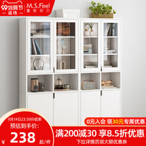 Office filing cabinet combination glass door bookcase financial wooden cabinet file with lock locker office cabinet