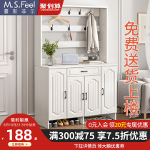 Shoe cabinet household entrance large-capacity hanging coat rack integrated economical home storage entrance foyer cabinet shoe rack