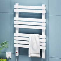 Stainless steel electric towel rack intelligent thermostatic carbon fiber heating rod toilet household bathroom storage drying rack