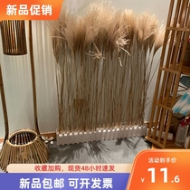Natural reed dried flower bouquet pink dry branch Nordic props landscaping real flower air-dried wedding floor decoration decoration