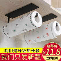 Xinjiang package a post kitchen paper rack Carbon steel cling film storage rack Storage rack Wall-mounted roll paper towel rack
