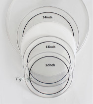 12 inch double oil skin drum skin holder drum double drum skin 12 inch transparent drum skin 12