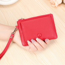 Zero Wallet Woman Genuine Leather New Korean Version Small Mini Wallet Multifunction Wristband Hand Grab Bag Lady Bag