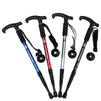 Outdoor tourism hiking stick walking stick walking stick climbing aluminum alloy telescopic stick climbing sports equipment walking walking walking walking walking stick
