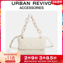 URBAN REVIVO2021 winter New Women accessories diamond chain square bag AW46TG2N2000