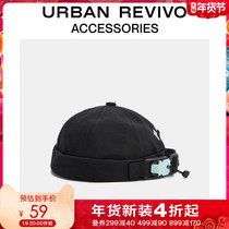 Beijing REVIVO2021 autumn and winter New Women accessories hip hop trend melon leather hat AW32TA4N2003
