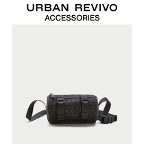 URBAN REVIVO2021 spring new pint men accessories magenta chic obliquely satchel AM02TB4N2001