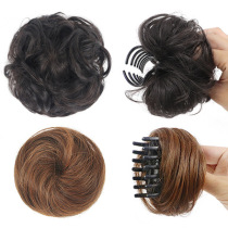 Wig female ball head grab clip hair bag flower bud half ball ball bride hair accessories fluffy natural hair curler hair bag