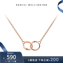 DW small double ring necklace Female Woman simple light luxury minority design couple choker Daniel Wellington