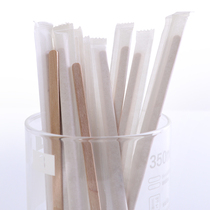 Coffee mixing stick Russian Birch single independent paper packaging disposable beverage spoon 14cm
