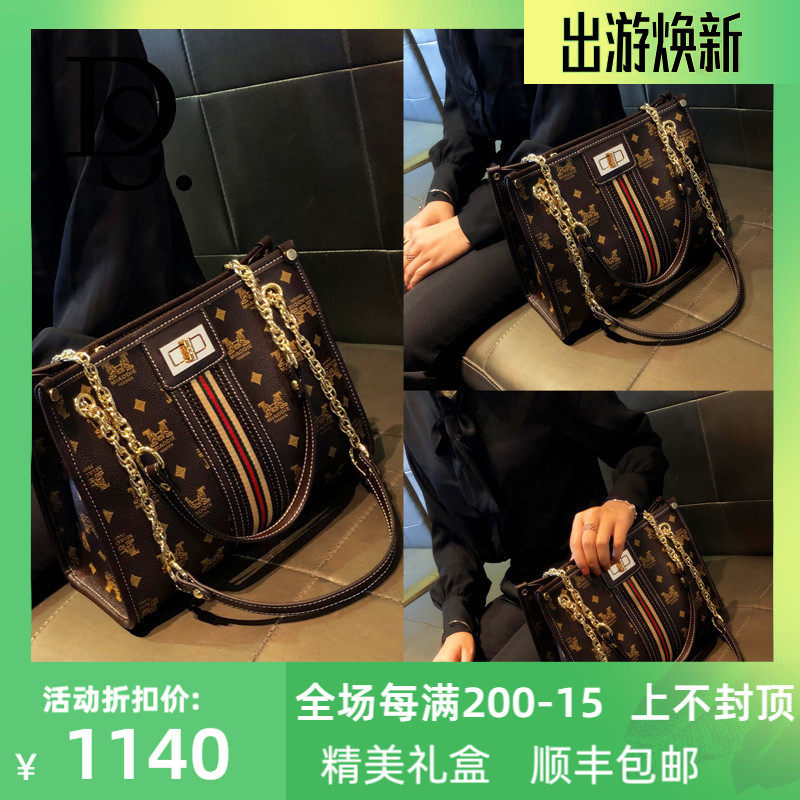 Dusafini light luxury brand leather bag women 2021 new fashion hand-held large-capacity one-shoulder diagonal cross-bag