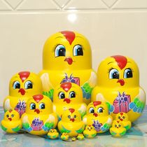Set of baby Russian sets of chicken toys 15 layers of creative trembles with endless chicken gifts Russian sets of baby