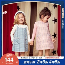 Mini Balabala girl dress 2021 Autumn New Baby Xiangfeng socialite style vest dress