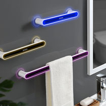 Towel rack non-perforated toilet bathroom suction cup hanger bath towel shelf Nordic simple creative single pole towel bar