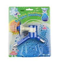 Hezi double spout dog drinking water fountain hanging pet cat dog automatic drinking water device head Teddy Bai bear water feeder