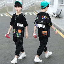 Boys summer clothing suit 2022 new summer handsome foreign air short sleeve boy CUHK childrens sports Korean version trendy tide
