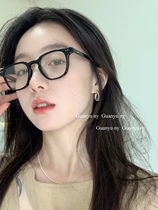 About Xiaohong Book Net red same black frame LUTTO glasses plain retro anti-blue glasses frame man