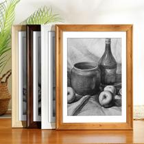 American retro photo frame wall mounted large size 8K open 4k wooden sketch frame 12 inch 16 frame A3a4 paper