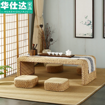 Japanese tatami tea table window table hand-woven rattan tea table Zen Kang table balcony table window sill small table