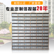 Letter and newspaper box Stainless steel outdoor rainproof letter and newspaper box Modern intelligent community villa letter and milk box Post box hanging wall landing