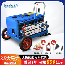 Lingyue cable traction machine Cable pulling machine Gasoline fiber optic conveyor Cable pulling machine Cable pushing machine Wiring telecommunications cable pulling machine