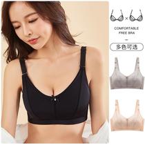 No steel ring bra large code thin section coalesch obliterted anti-walking light bra adjustment type large chest display small female lingerie