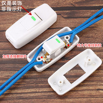 Single control button switch bedside pillow 10A switch pure copper wiring porcelain white button switch 3