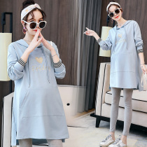 Pregnant woman Autumn Fashion Suite Fashion Damp Spicy Mother Personality Out of autumn Early autumn sweatshirt Spring and autumn Ocean Qi blouses