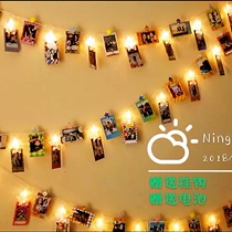 led small colored lights star lamp string lantern ins girl heart clip photo creative hanging photo clip battery