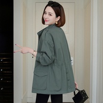 Trench coat womens long model 2021 New Korean version loose thin fashion temperament jacket foreign-style jacket coat tide