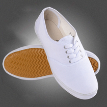 White net shoes men and women lace white shoes children White cloth shoes martial arts tai chi shoes gymnastics dance practice canvas shoes