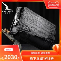 Hanlante crocodile leather leather bag luxury brand long wallet 2021 new mens bag