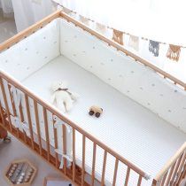 ins Wind crib bed fence anti-collision soft bag newborn baby childrens small bed splicing bed spring and autumn one piece