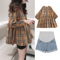 Pregnant woman blouses woman t-shirt loose spring summer style loose casual spring clothing suit out of fashion style summer two sets