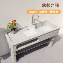 Courtyard Stone Wash Basin Outdoor Villa Marble Laundry Pool With Washboard Balcony Home Stone Integrated Trough