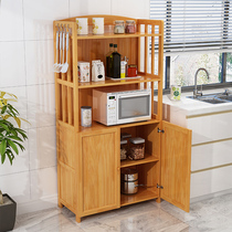 Nanzhu sideboard modern minimalist kitchen rack living room wall household cabinet solid wood storage tea cabinet