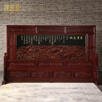 Screen partition Chinese solid wood living room entrance hotel company lobby partition shielding home retro wood carving screen