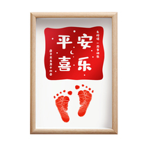 Newborn Baby Full Moon 100 days cow year baby handprint foot fetal hair year old souvenir hand foot print